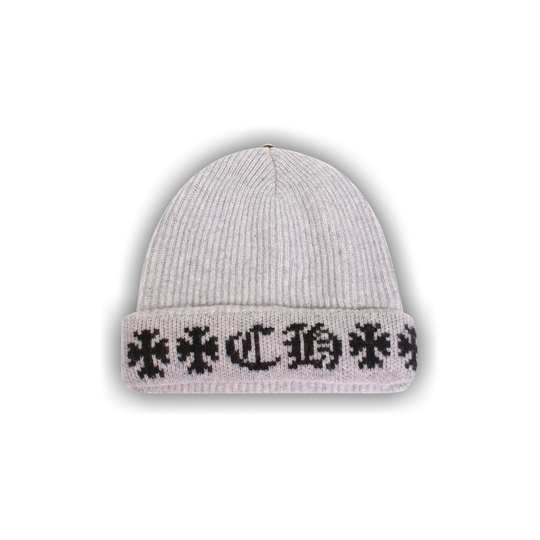 Chrome Hearts Big Daddy Cashmere Beanie 'Heather Grey'