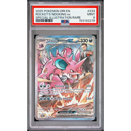2025 POKEMON DRI EN-DESTINED RIVALS #233 TEAM ROCKET'S NIDOKING EX