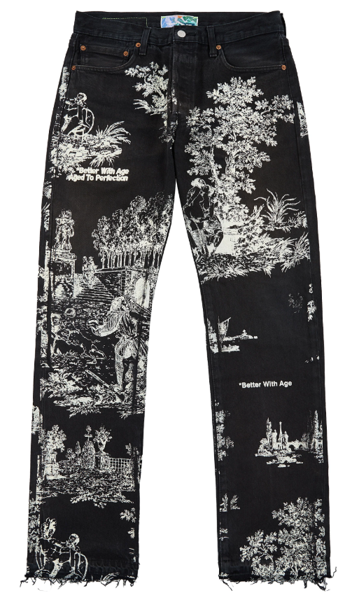 Better with Age Teresa Distressed Denim Pants Black