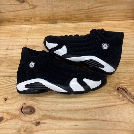 Jordan 14 Retro Black White Size 8.5M (Lightly Worn)