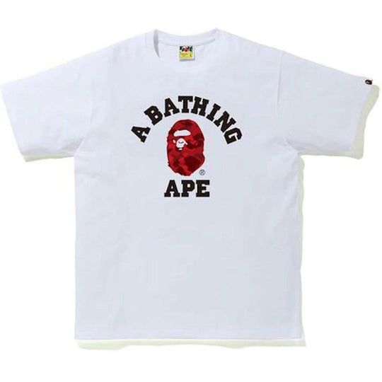 BAPE Color Camo College Tee White/Red