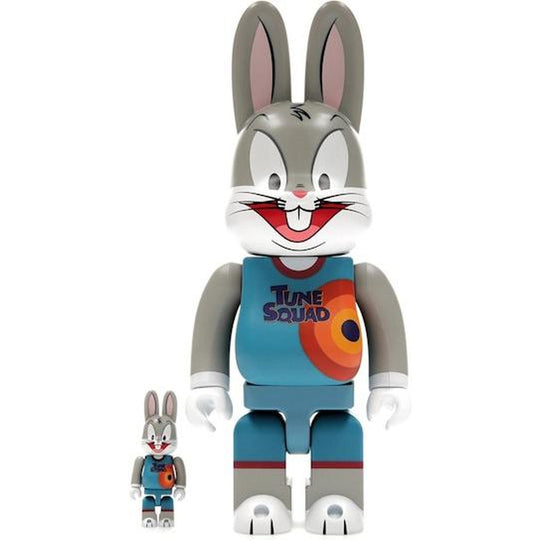 Bearbrick x Space Jam: A New Legacy Rabbrick Bugs Bunny 100% & 400% Set Grey