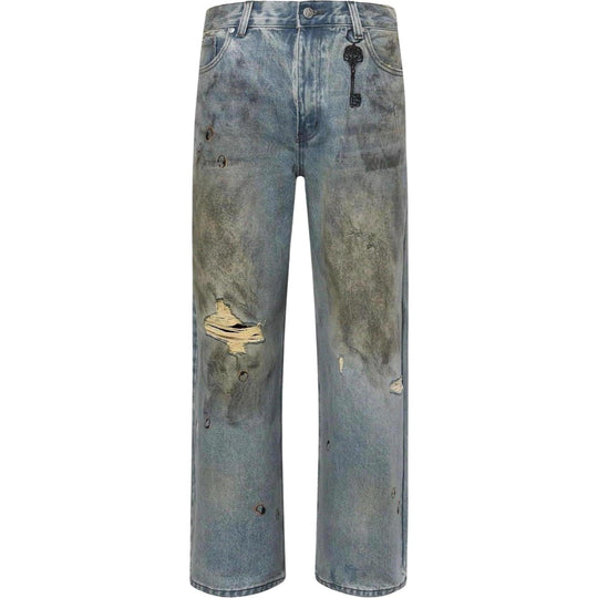 Birth of a Royal Child Brushing Wax Baggy Denim Blue