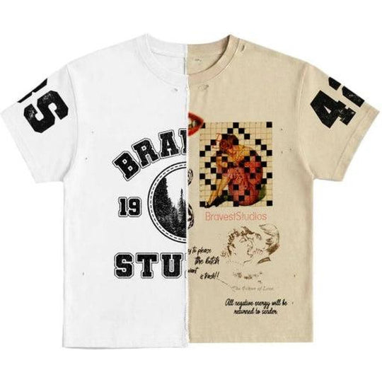 Bravest Studios Half Puzzle Tee Tan