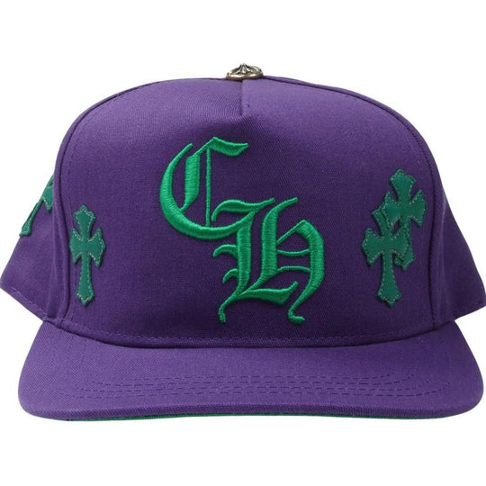 Chrome Hearts CH Cross Patch Baseball Cap Purple/Green