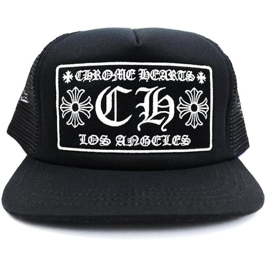 Chrome Hearts CH Los Angeles Trucker Hat Black/Black