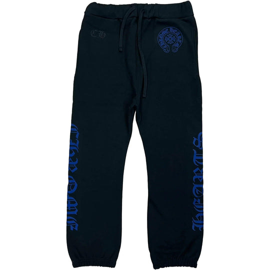 Chrome Hearts Horseshoe Logo Sweatpants Black Blue