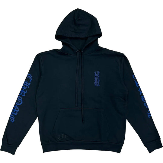 Chrome Hearts Vertical Logo Hoodie Black Blue