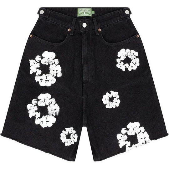 Denim Tears Cotton Wreath Jean Short Black