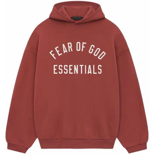 Fear of God Essentials Fleece Hoodie Crimson