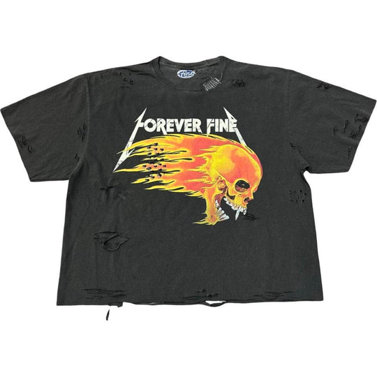 Fine Britches Finetallica Distressed Tee Washed Black