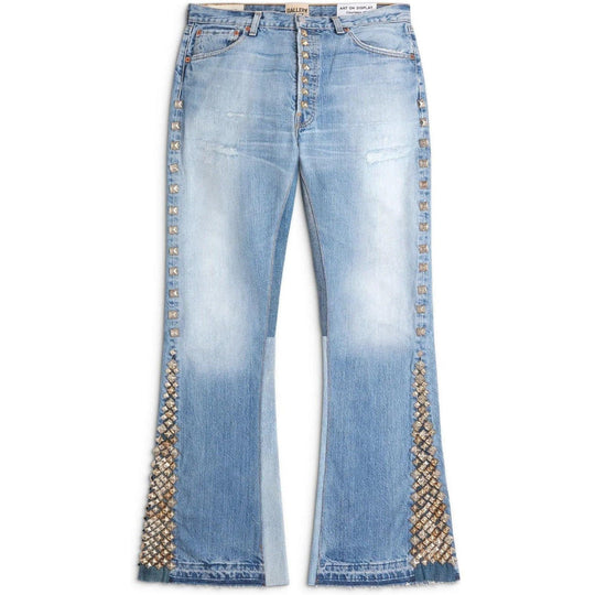 Gallery Dept. Studded Flare Light Wash Denim