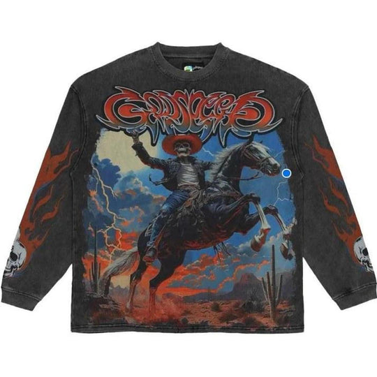 Godspeed Best Western Long Sleeve Grey Wash Tee