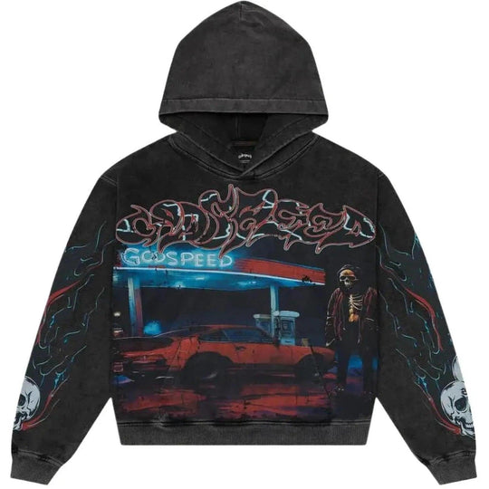 Godspeed Pitstop Hoodie Washed Grey