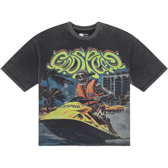 Godspeed Wave Runner T-Shirt Grey Wash