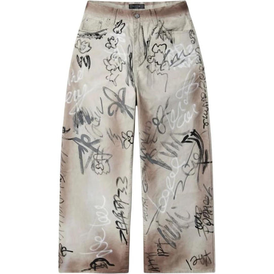 HMDD Graffiti Distressed Chino Pants