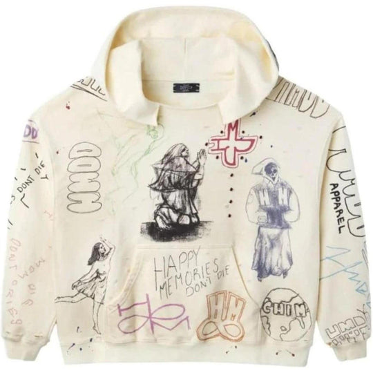 HMDD Sketch Hoodie Cream
