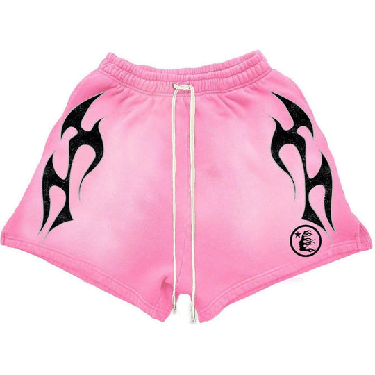 Hellstar Flame Shorts Pink