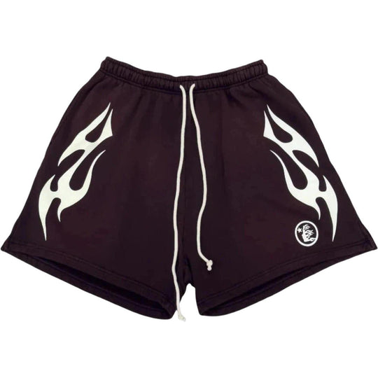 Hellstar New Testament Flame Shorts Brown/White