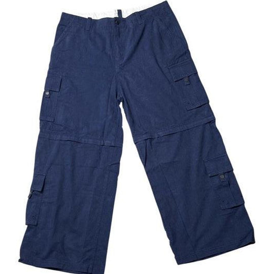 Hidden Season Wide Leg Cargo Pants Navy