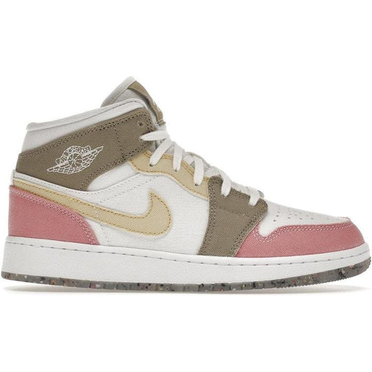 Jordan 1 Mid SE Pastel Vivid Green Grind (GS)