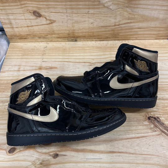 Jordan 1 Retro High Black Metallic Gold (2020) Size 12M (Lightly Worn)