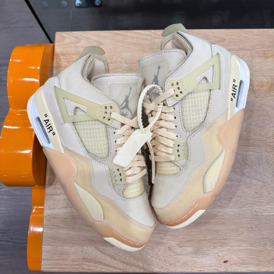 Jordan 4 Retro Off-White Sail (Women's) Size 7Y (8.5W) (Lightly Worn)