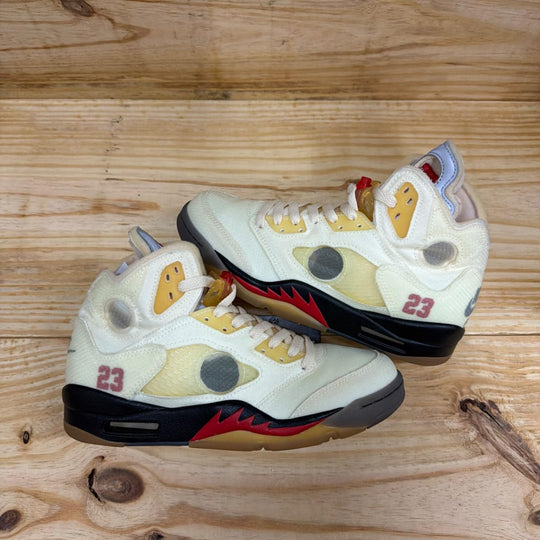 Jordan 5 Retro Off-White Sail Size 7Y (Lightly Worn)