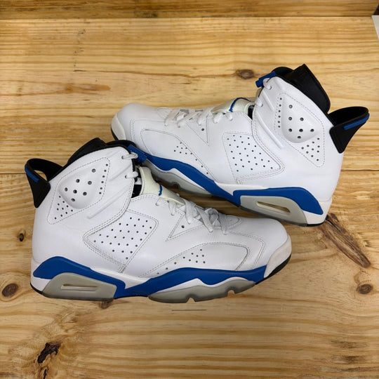 Jordan 6 Retro Sport Blue (2014) Size 9.5M (Pre-Owned)