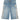 Kapital Bone Skeleton Denim Shorts Light Wash