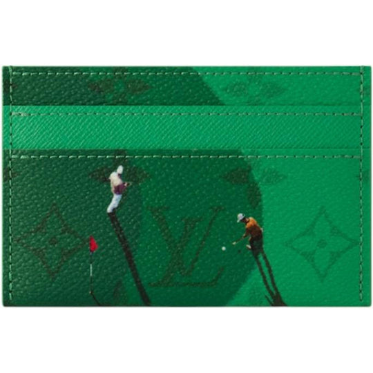 Louis Vuitton Double Card Case Green