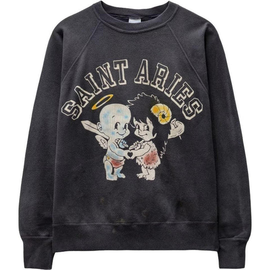 Saint Mxxxxxx Aries Crewneck Washed Black