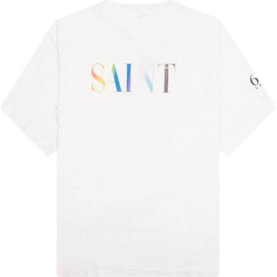 Saint Mxxxxxx Rainbow Saint Tee White