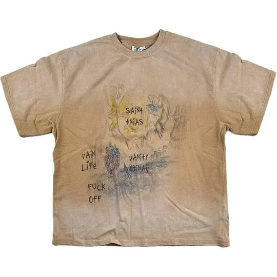 Saint Vanity F*ck Off T-Shirt Tan