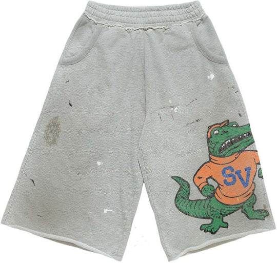 Saint Vanity Gators Long Shorts Grey