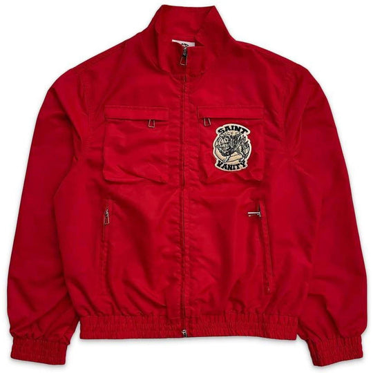 Saint Vanity Nylon Cargo Jacket Red