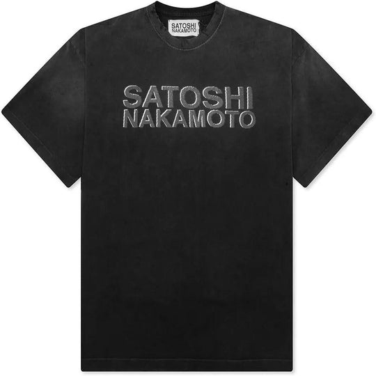 Satoshi Nakamoto Shadow Logo Tee Black