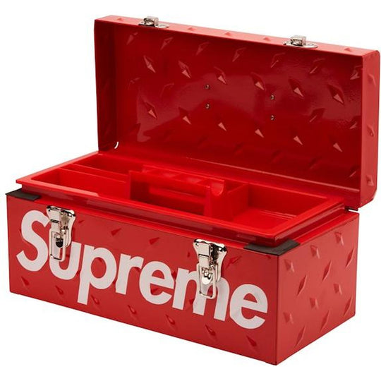 Supreme Diamond Plate Tool Box Red