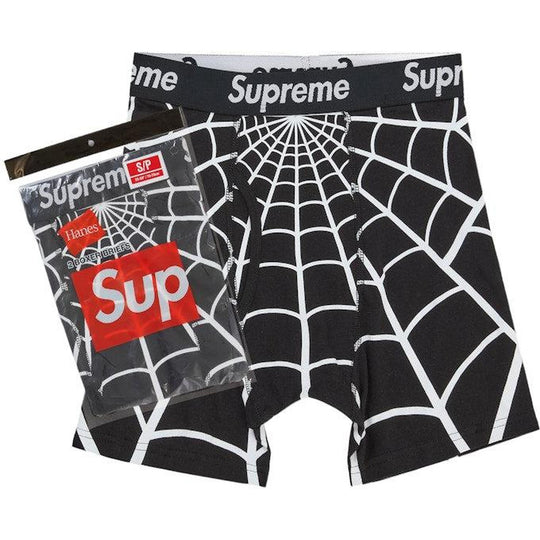 Supreme Hanes Spider-Man Boxer Briefs (2 Pack) Black