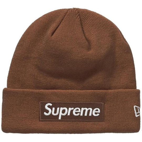 Supreme New Era Box Logo Beanie (FW21) Dark Brown