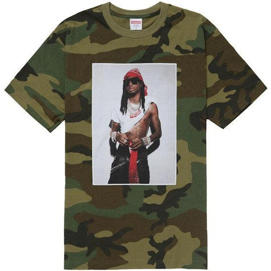 Supreme Playboi Carti Tee Woodland Camo
