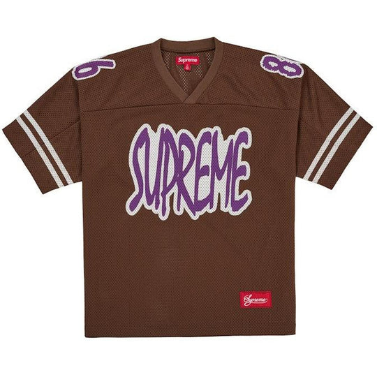 Supreme Reflective Football Jersey Brown