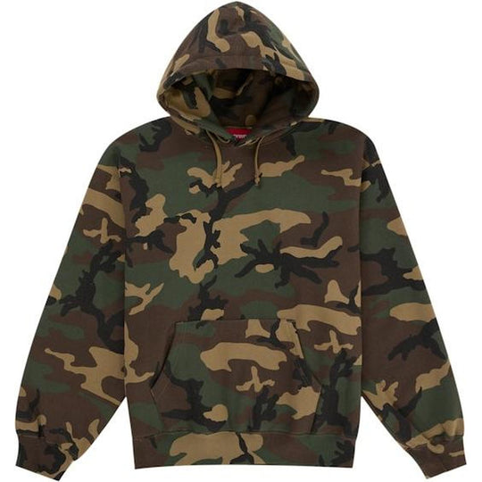 Supreme Satin Applique Hooded Sweatshirt (SS26) Woodland Camo