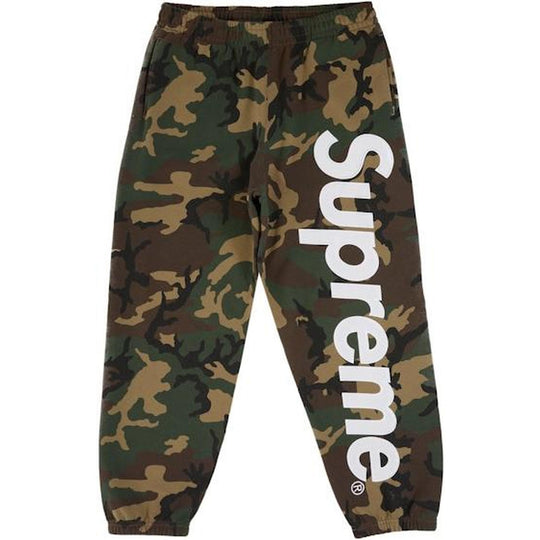 Supreme Satin Applique Sweatpant (SS26) Woodland Camo