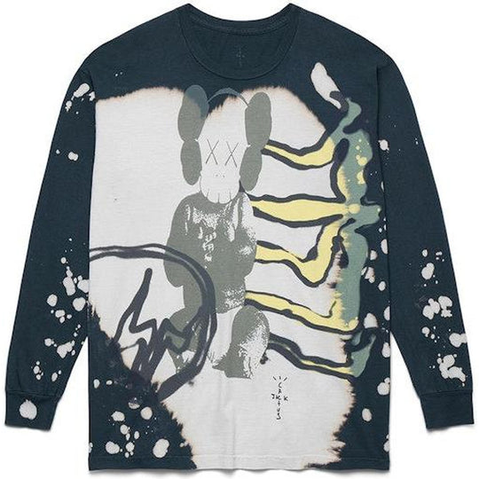 Travis Scott Cactus Jack + Kaws For Fragment L/S Tee Multi Grey