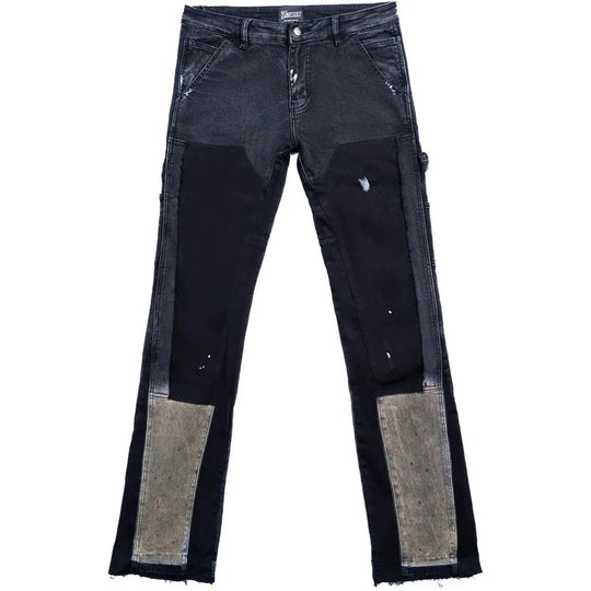 Triple Sevens x Sniper Gang Flared Denim Black