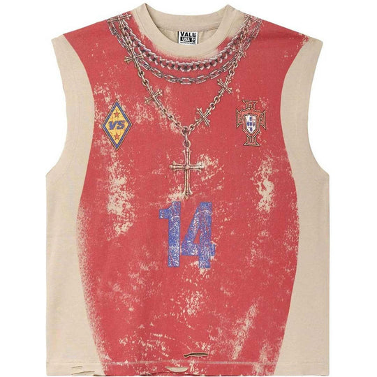 VALE Forever Futbol Muscle Sleeveless Tee Red
