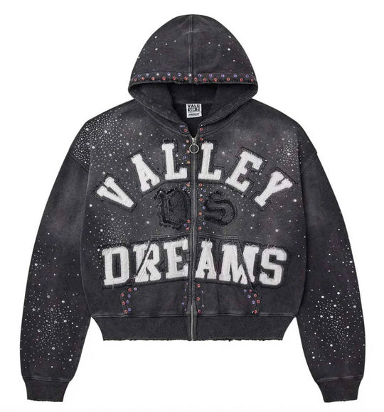 Vale Forever Classico Zip Up Hoodie Black