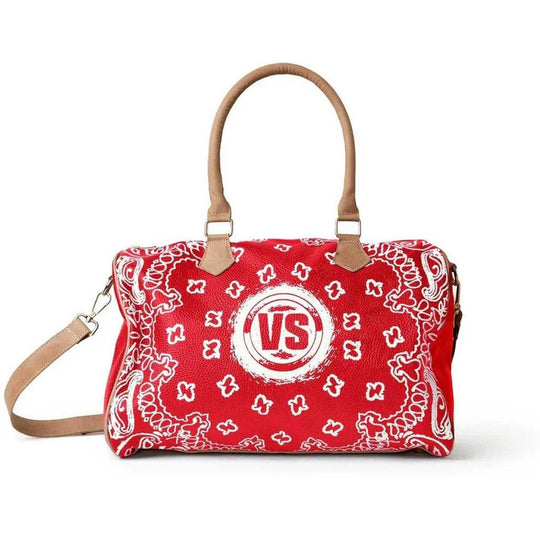 Vale Forever Leather Duffle Bag Red