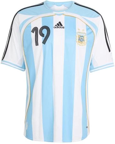adidas Argentina Home 2006 Messi Jersey White/Clear Blue
